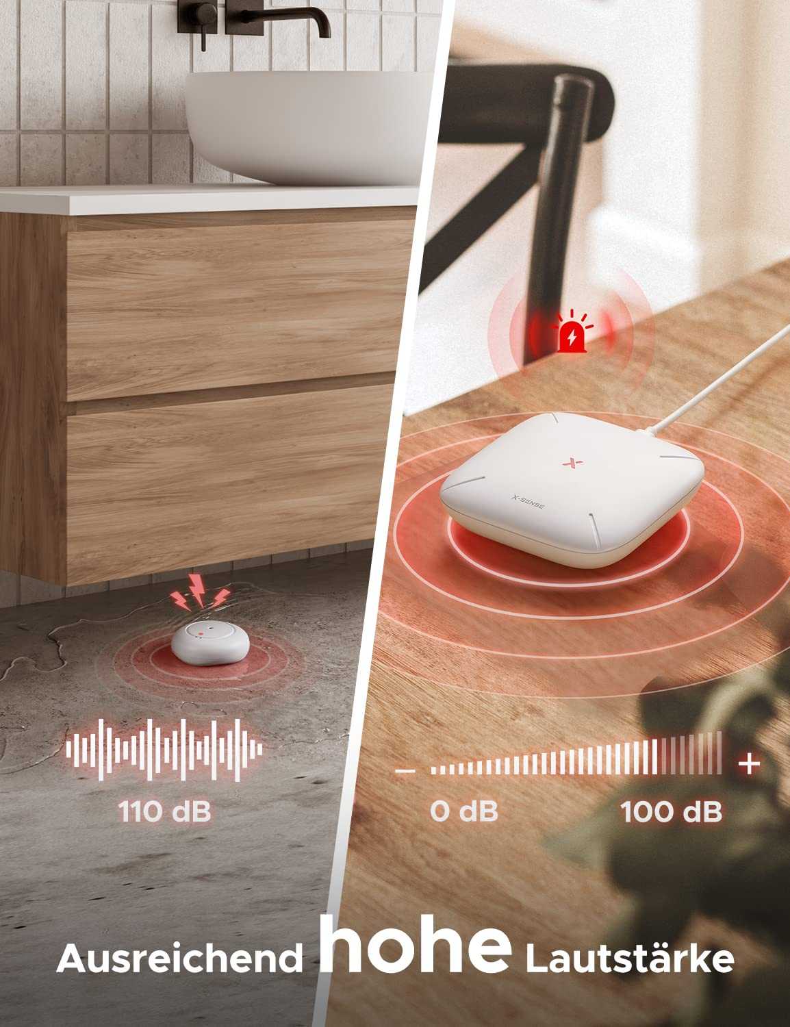 X-Sense SWS54 Smart-Wassermelder-Kit - WLAN Wassersensor-Set mit Basistation und 3 Wassermeldern Mesch Shop X-Sense SWS54 Smart-Wassermelder-Kit - WLAN Wassersensor-Set mit Basistation und 3 Wassermeldern Mesch Shop